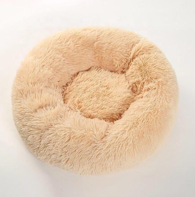 Custom Color Autumn Winter Thickened Plush Donut Pet Bed Cushion For Cat Rest